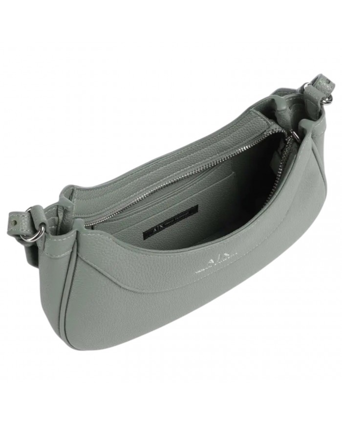 Tracolla Donna Armani Exchange Hobo Logata Leather Sage Green