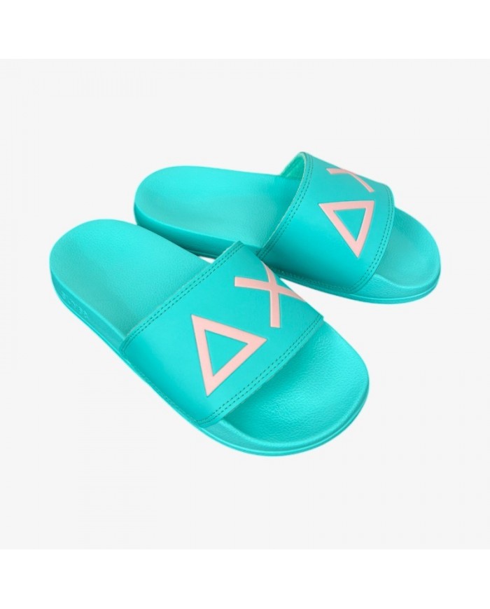 Ciabatta Donna Sun 68 Slippers Logo Δ X Verde Acqua