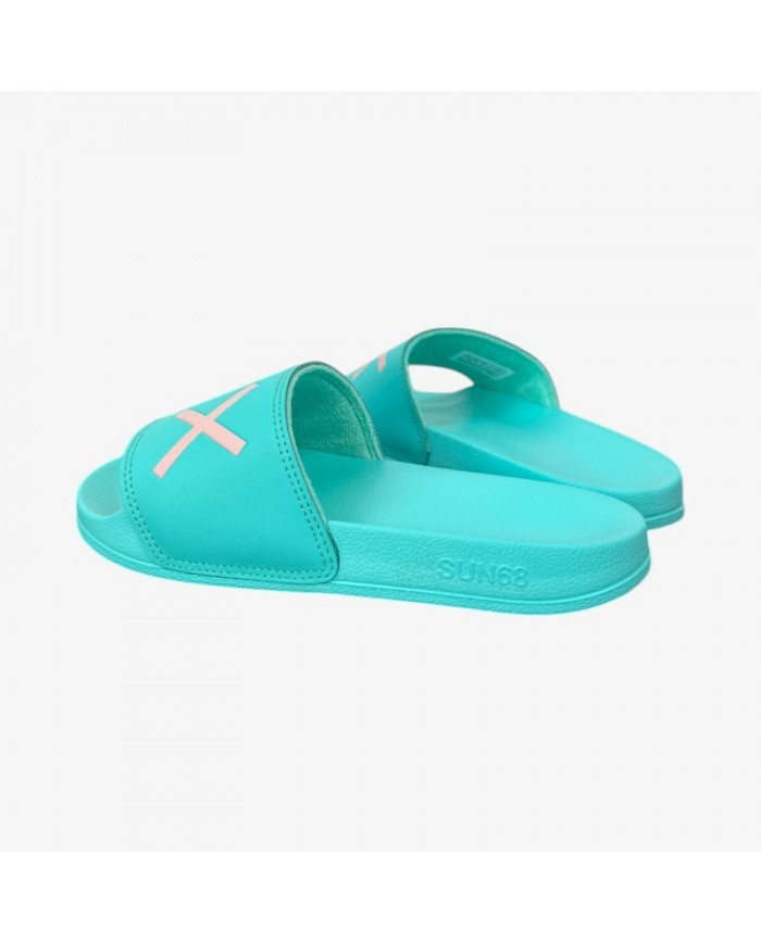 Ciabatta Donna Sun 68 Slippers Logo Δ X Verde Acqua