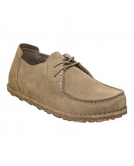 Mocassino Uomo Birkenstock Unisex Donna Utti Lace Pelle scamosciata Gray Taupe