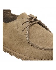 Mocassino Uomo Birkenstock Unisex Donna Utti Lace Pelle scamosciata Gray Taupe