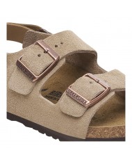 Sandalo Bimbo Birkenstock Milano AS Kids Pelle Scamosciata Taupe