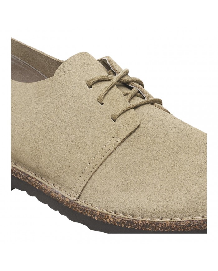 Scarpa Uomo Birkenstock Unisex Donna Stringata Uppsala Low Pelle scamosciata Faded Khaki