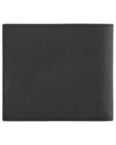 Portafoglio Armani Exchange Uomo Line Logo Con Portamonete Saffiano Leather Black
