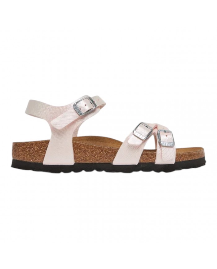 Sandalo Bimbo Birkenstock Kumba Kids Saffiano iridescent Light Rose