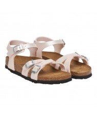 Sandalo Bimbo Birkenstock Kumba Kids Saffiano iridescent Light Rose