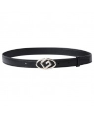 Cintura Gaelle Donna G Logo Leather Nero Argento