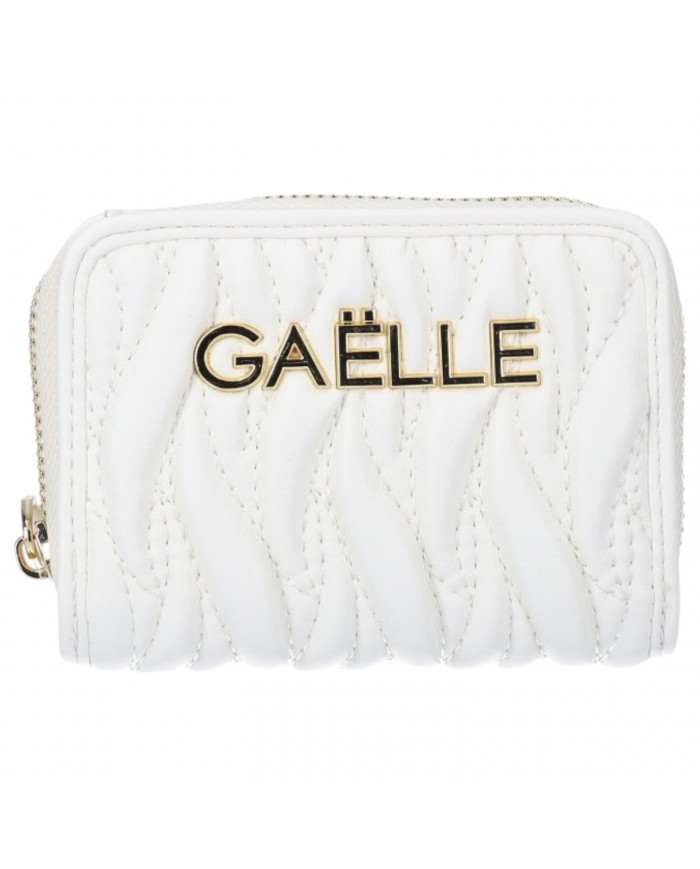 Portafoglio Gaelle Donna Mini Zip Around Matelassé White