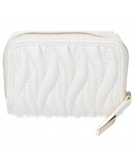 Portafoglio Gaelle Donna Mini Zip Around Matelassé White