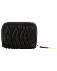 Portafoglio Gaelle Donna Mini Zip Around Matelassé Black