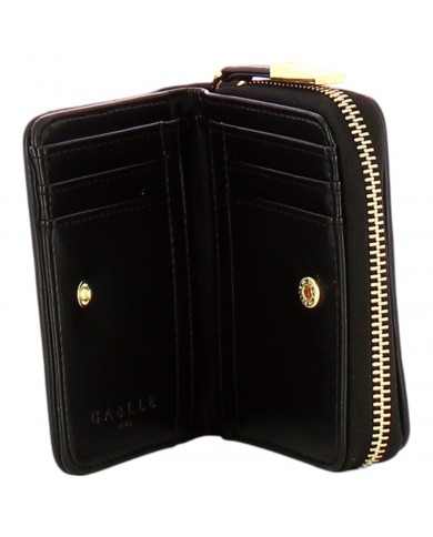 Portafoglio Gaelle Donna Mini Zip Around Matelassé Black