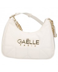 Borsetta Gaelle Donna Reg Shoulder Strap Metal Logo Matelassé Leather White