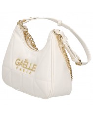 Borsetta Gaelle Donna Reg Shoulder Strap Metal Logo Matelassé Leather White