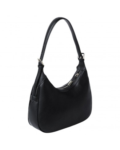 Borsa A Spalla Gaelle Donna Reg Hobo Bag Embossed Logo Leather Black