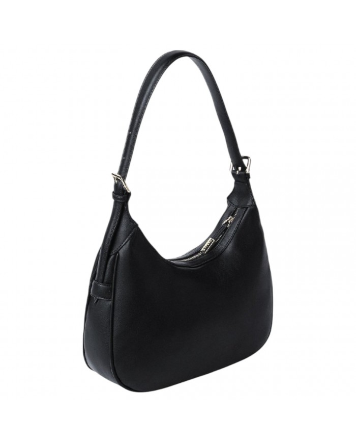 Borsa A Spalla Gaelle Donna Reg Hobo Bag Embossed Logo Leather Black