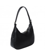 Borsa A Spalla Gaelle Donna Reg Hobo Bag Embossed Logo Leather Black
