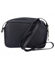 Tracolla Gaelle Donna Metal Logo Camera Bag Leather Black