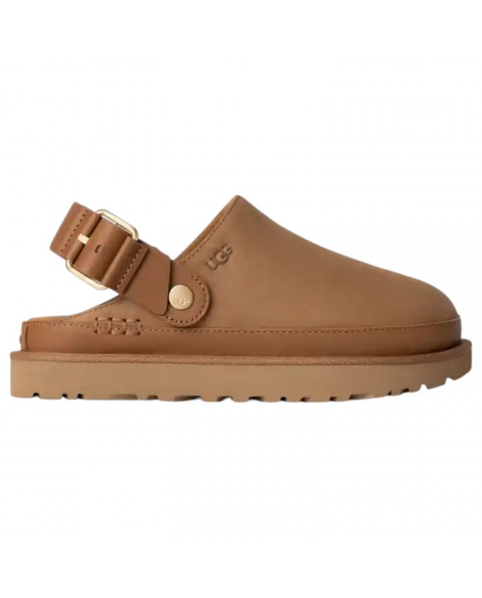Sandalo Donna Ugg Unisex Goldenstar Villa Clog Leather Chestnut