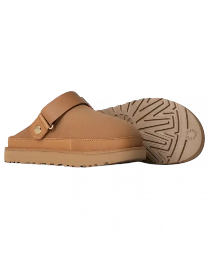Sandalo Donna Ugg Unisex Goldenstar Villa Clog Leather Chestnut