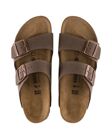 Sandalo Unisex Donna Uomo Birkenstock Arizona Birko-Flor Doppia Fascia Mocca