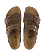Sandalo Unisex Donna Uomo Birkenstock Arizona Birko-Flor Doppia Fascia Mocca