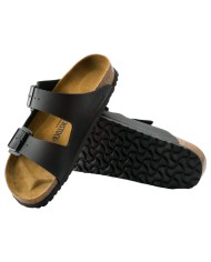 Sandalo Unisex Donna Uomo Birkenstock Arizona Leather Black