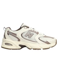 Sneakers Donna New Balance Unisex 530 Mesh Leather Natural White Brown
