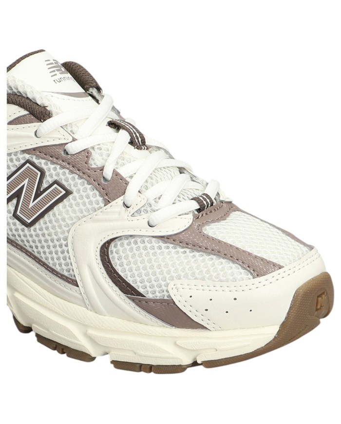 Sneakers Donna New Balance Unisex 530 Mesh Leather Natural White Brown