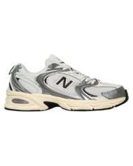Sneakers Donna New Balance Unisex 530 Mesh Leather Natural White Black Grey