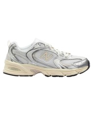Sneakers Donna New Balance Unisex 530 Mesh Leather White Grey Beige