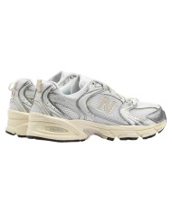 Sneakers Donna New Balance Unisex 530 Mesh Leather White Grey Beige