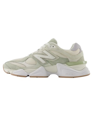 Sneakers Donna New Balance Unisex 9060 Mesh Suede White Green