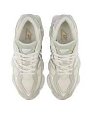 Sneakers Donna New Balance Unisex 9060 Mesh Suede White Green
