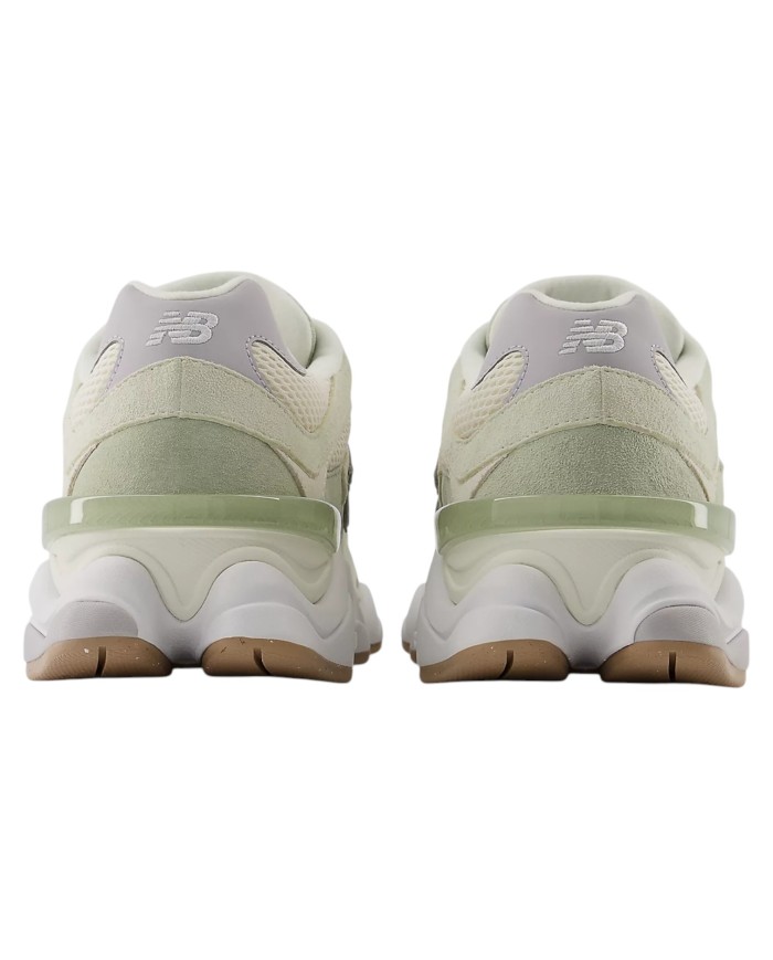 Sneakers Donna New Balance Unisex 9060 Mesh Suede White Green