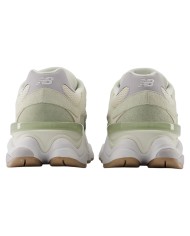 Sneakers Donna New Balance Unisex 9060 Mesh Suede White Green
