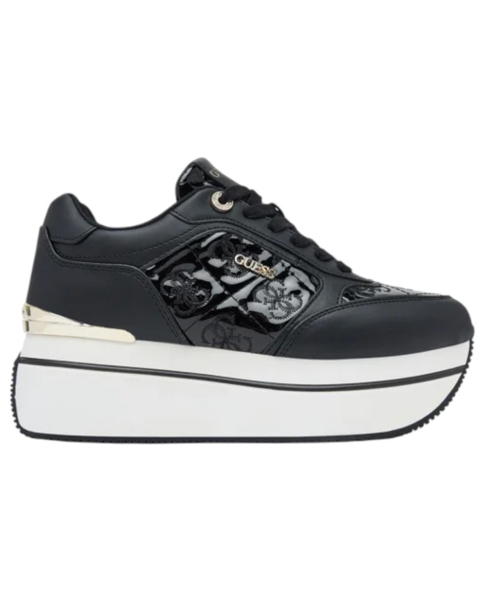 Sneakers Guess Donna Camrio 9 Platform 4G Logo Leather Black