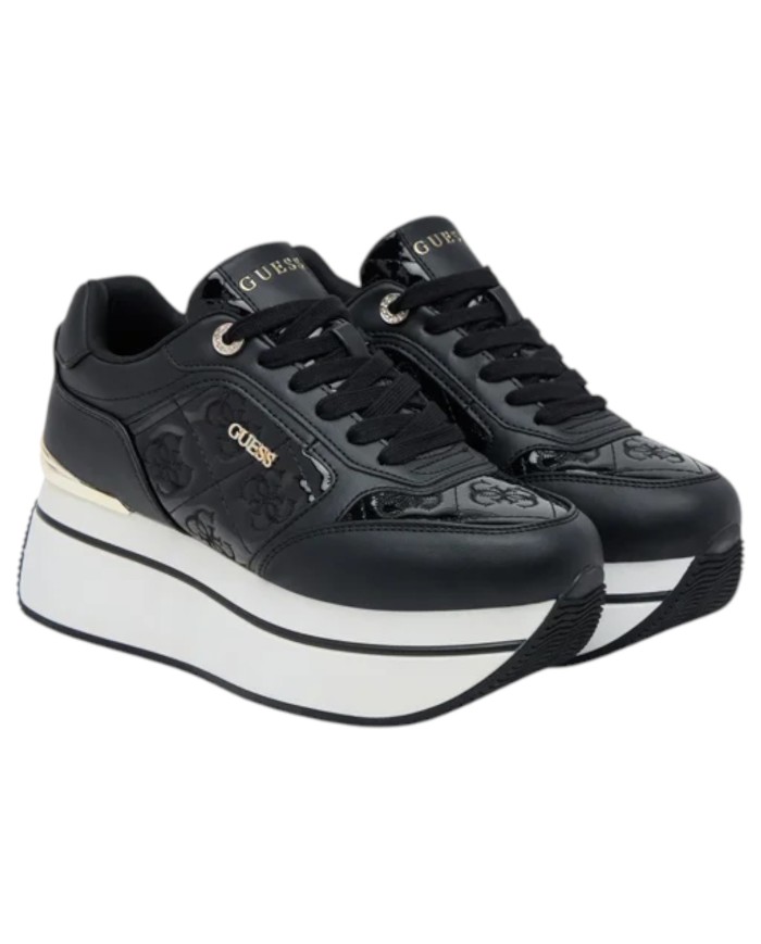 Sneakers Guess Donna Camrio 9 Platform 4G Logo Leather Black
