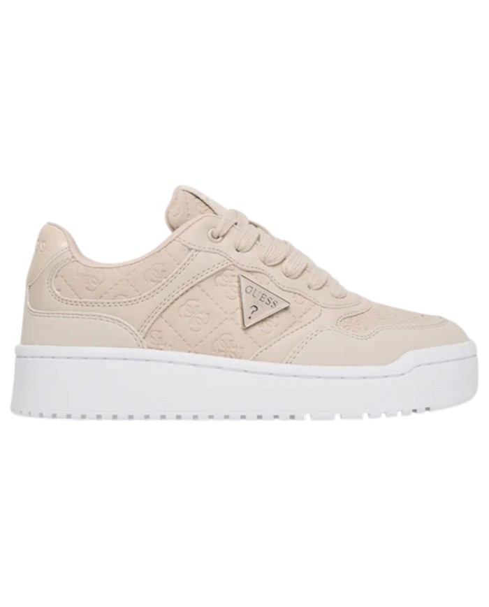 Sneakers Guess Donna Miram 9 4G Logo Leather Ivory