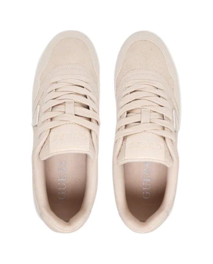 Sneakers Guess Donna Miram 9 4G Logo Leather Ivory