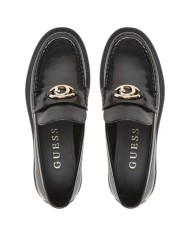 Mocassino Guess Donna Yanika G Logo Leather Black