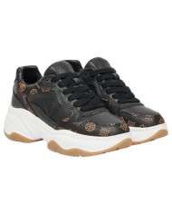 Sneakers Guess Donna Hapyy 3 Platform 4G Logo Peony Leather Black