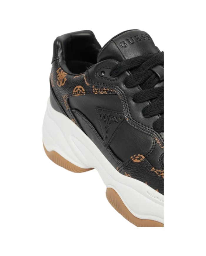 Sneakers Guess Donna Hapyy 3 Platform 4G Logo Peony Leather Black
