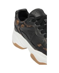 Sneakers Guess Donna Hapyy 3 Platform 4G Logo Peony Leather Black