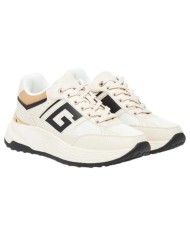 Sneakers Guess Donna Fonzi Runner G Logo Mesh Leather Cream