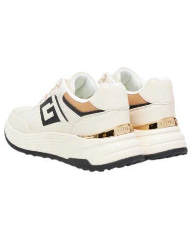 Sneakers Guess Donna Fonzi Runner G Logo Mesh Leather Cream