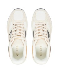 Sneakers Guess Donna Fonzi Runner G Logo Mesh Leather Cream
