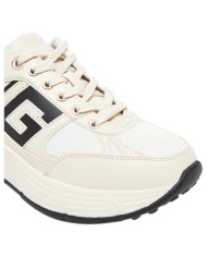 Sneakers Guess Donna Fonzi Runner G Logo Mesh Leather Cream