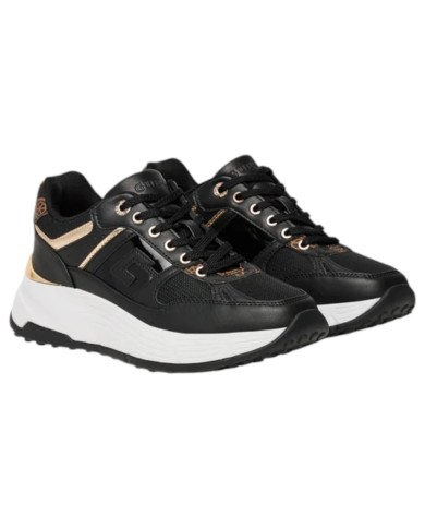 Sneakers Guess Donna Fonzi Runner G Logo Mesh Leather Black