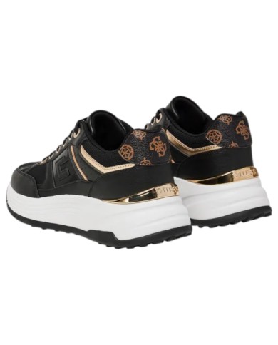 Sneakers Guess Donna Fonzi Runner G Logo Mesh Leather Black