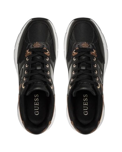 Sneakers Guess Donna Fonzi Runner G Logo Mesh Leather Black